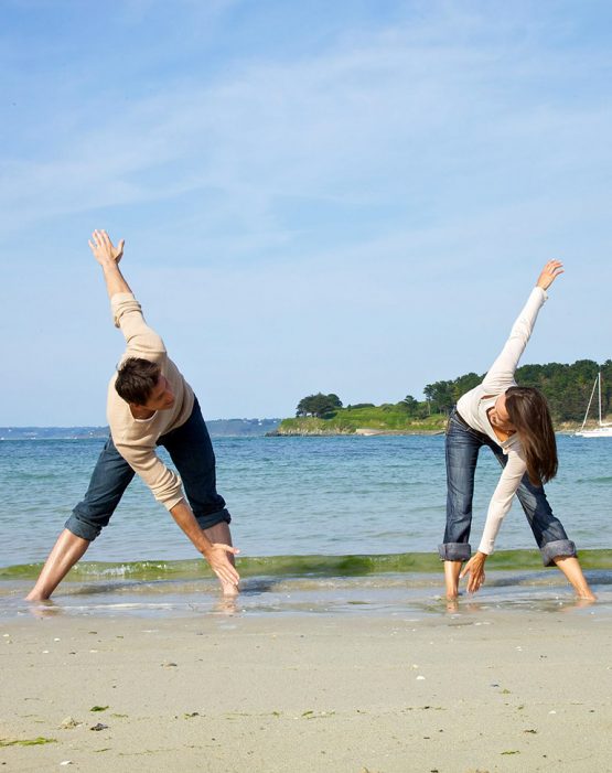 Etirements sur la plage